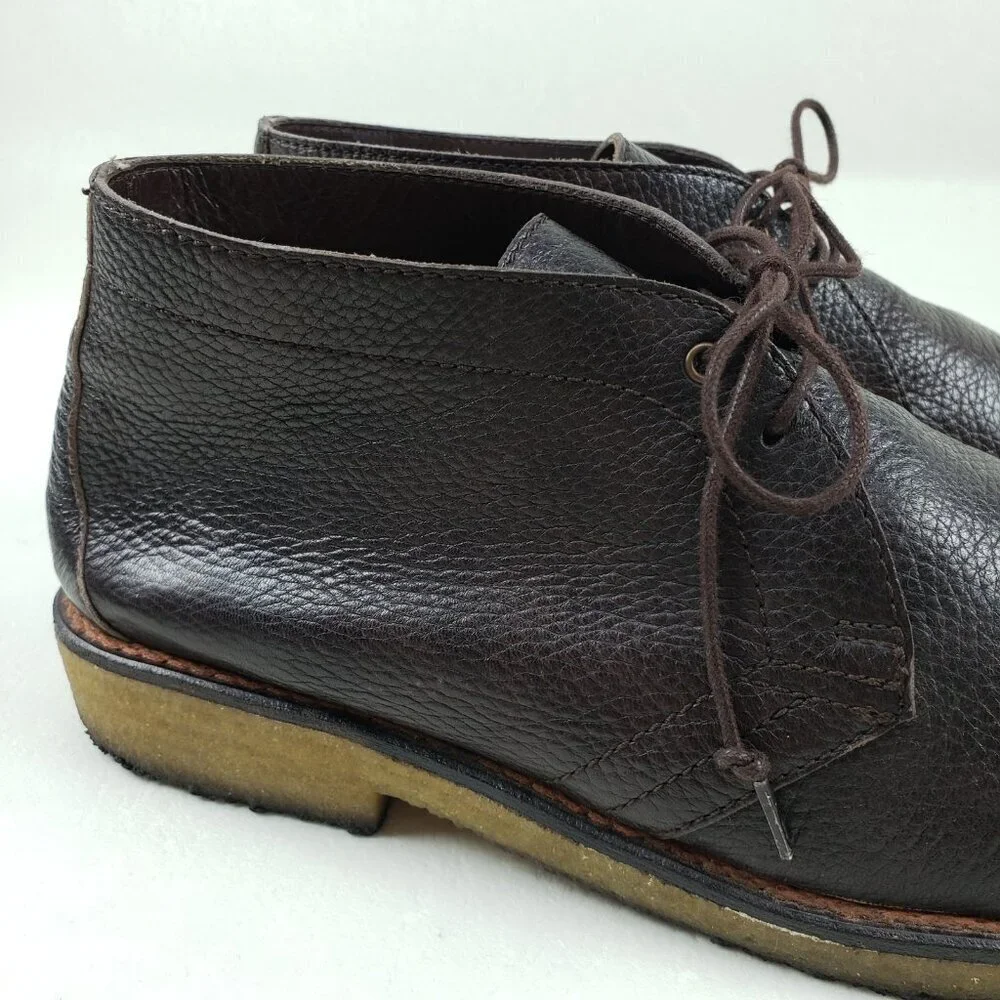 Taft Brown Leather Chukka Boot Mens 9 EU 42 Lace Up Gum Sole Shoe Handmade Spain